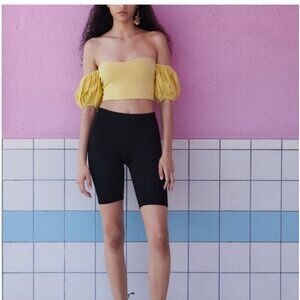 Zara Black Ribbed Biker Shorts Bloggers Favorite Women’s size XS